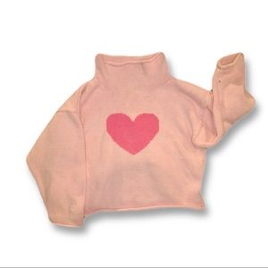 Pink Heart 💗 Roll-neck Sweater | Orig. $68